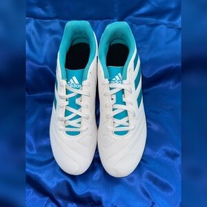 Adidas White/Teal Cleats